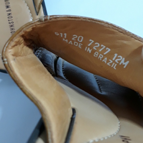 JOHNSTON AND MURPHY leather loafers as 12M - Picture 4 of 9